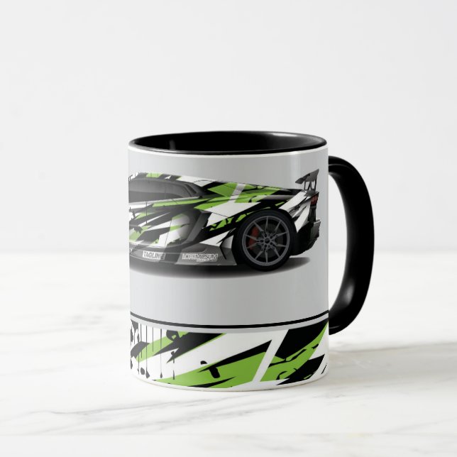 Sportwagen Zwei-Tone-Kaffee-Tasse Tasse (VorderseiteRechts)
