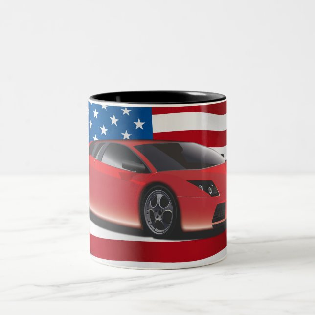 Sportwagen Zweifarbige Tasse (Mittel)