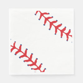 Sporty-Baseball Klassisch Rot & Weiß Sport-Thema Serviette