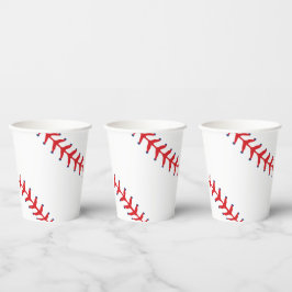 Sporty-Baseball Klassisch Rot & Weiß Sportlich The Pappbecher
