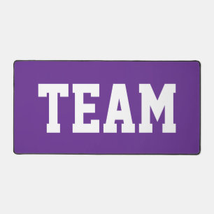 Sporty Big Bold TEAM Texte Blanc sur Violet Royal