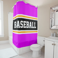 Sporty Bright Pink Black Yellow BASEBALL Streifen