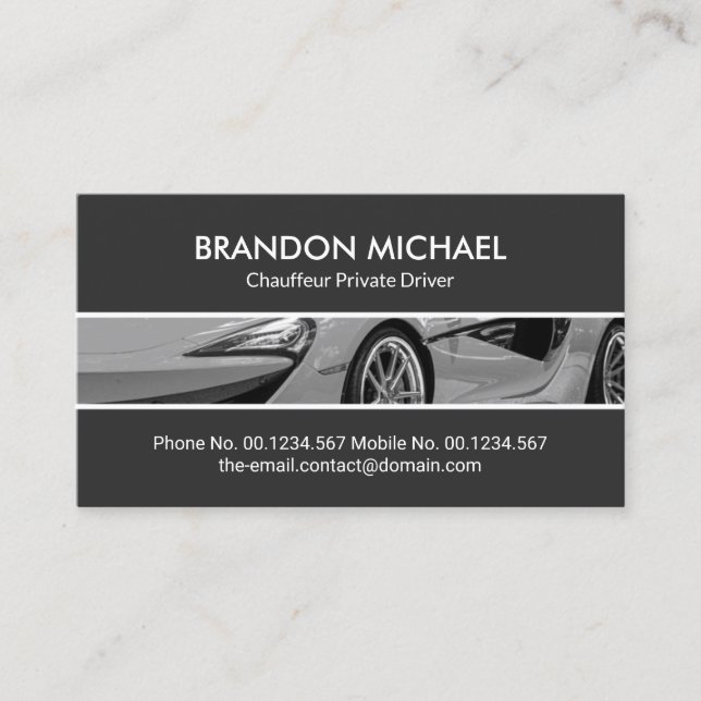 Sporty Car Border Frame Detection Auto Shop Visitenkarte (Vorderseite)