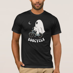 Sporty Cartoon Halloween Ghost auf BooCycle T-Shirt