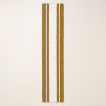 Sporty Chic Golden Brown White Racing Streifen Schal<br><div class="desc">Dieses elegante,  sportliche Design besticht durch einen weißen Streifen in der Mitte mit schwebenden weißen Streifen. Die äußersten Streifen sind goldbraun.</div>