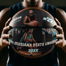 Sporty Custom Player Name & Nummer 4 Foto Collage