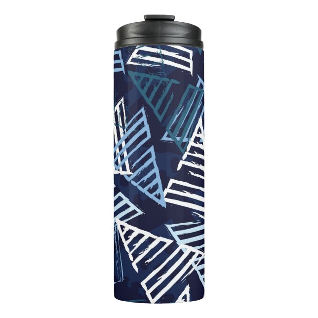 Sporty Fun: Creative Nahtlose Tapete. Thermosbecher (Vorderseite)