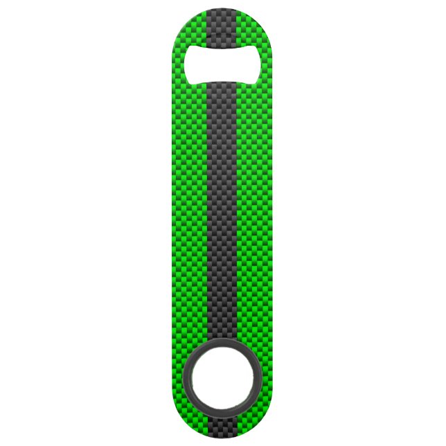 Sporty Green Carbon Fiber Style Racing Stripes (Devant)