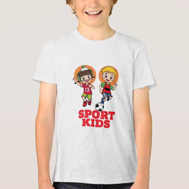 Sporty Kids Fun! Tri-Blend Shirt (Vorderseite)