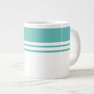 Sporty Modern Light Aquamarin White Twin Racing St Jumbo-Tasse