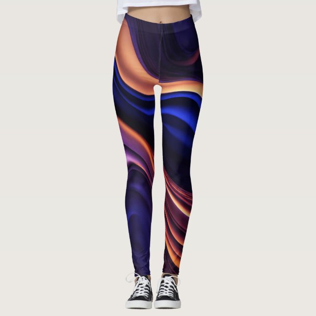 Sporty-Multicolor-Muster Leggings (Vorderseite)