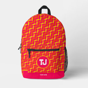 Sporty Orange Ballerina farbenfroh Bedruckter Rucksack