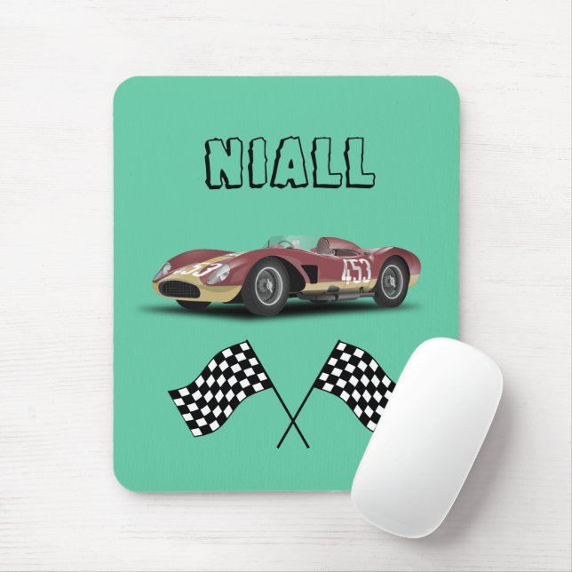 Sporty Race Car Personalisiert Mousepad (Mit Mouse)