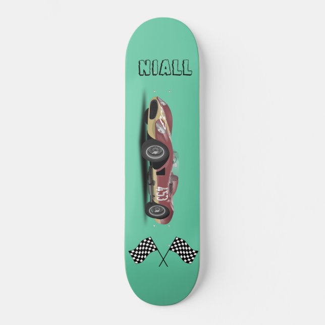 Sporty Race Car Skateboard (Vorderseite)