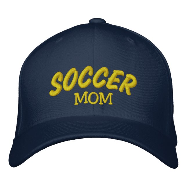 Sporty Soccer Mama bestickte Baseball Cap Baseballkappe (Vorderseite)