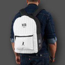 Sporty Stylish Baseball Schwarz-weiß Stripes