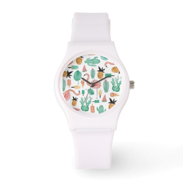 Sporty Watch Summer Print Girl Woman Armbanduhr (Vorderseite)