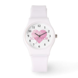 Sporty White Silicon Watch, Survivor Armbanduhr