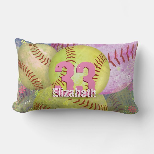 Sporty Women's Softball Lendenkissen (Vorderseite)