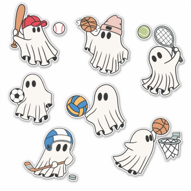 Sportzentrale Spaß Niedlich Ghost Pack Aufkleber (Vorderseite)
