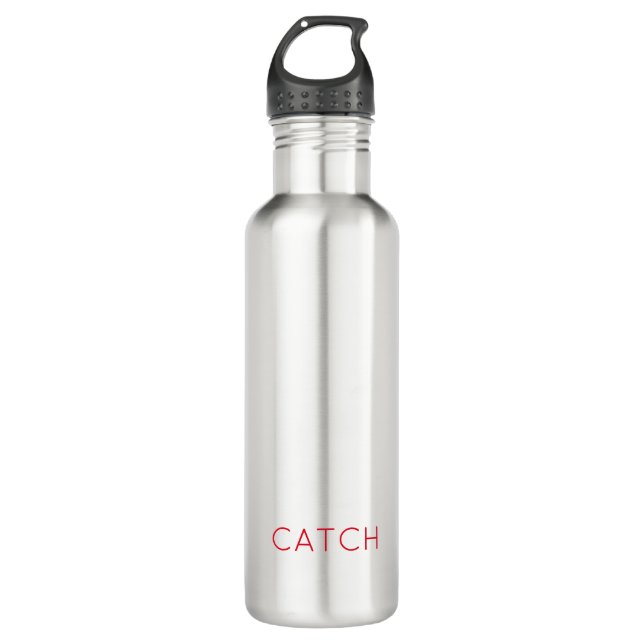 Sportzubehör Custom CATCH Red Edelstahlflasche (Vorderseite)