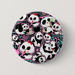 Spot den Panda! Panda Doodles Button