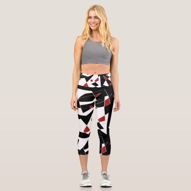 Spot die roten Bälle Capri Leggings (Vorderseite)