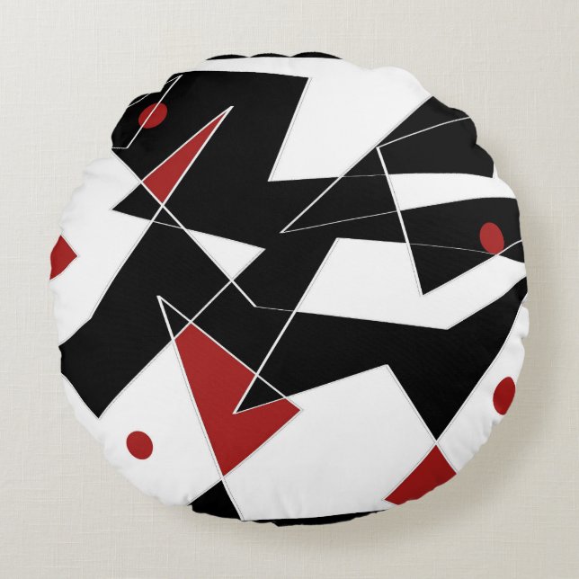 Spot die roten Bälle Rundes Kissen (Vorderseite)