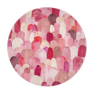 Spot Medley: Pink-Red Textile Dream. Schneidebrett