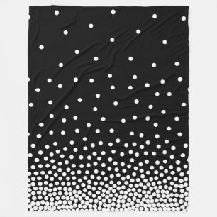Spot Shaded 240816 - Weiß und Schwarz Fleecedecke