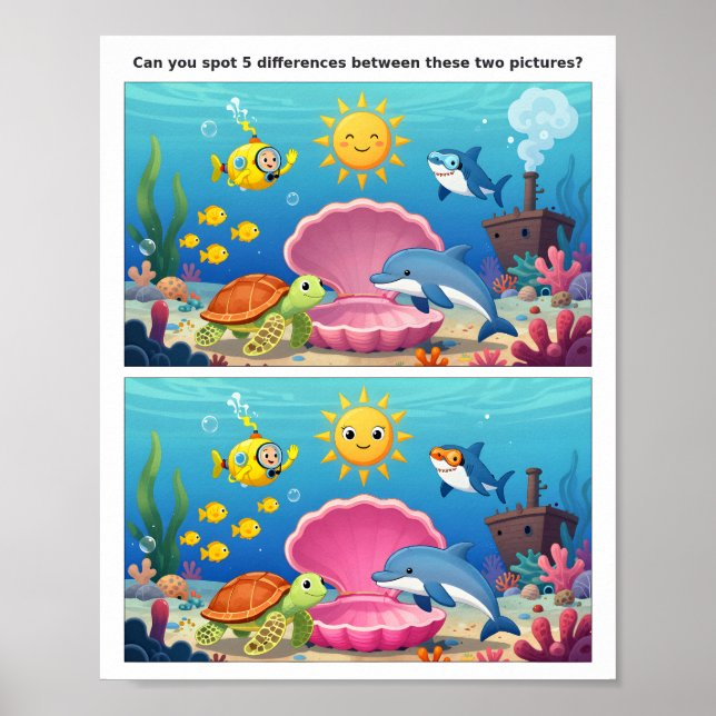 Spot the Difference Adventure Poster  (Devant)