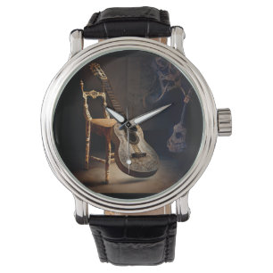 Spotlight auf Gitarrenuhr Armbanduhr