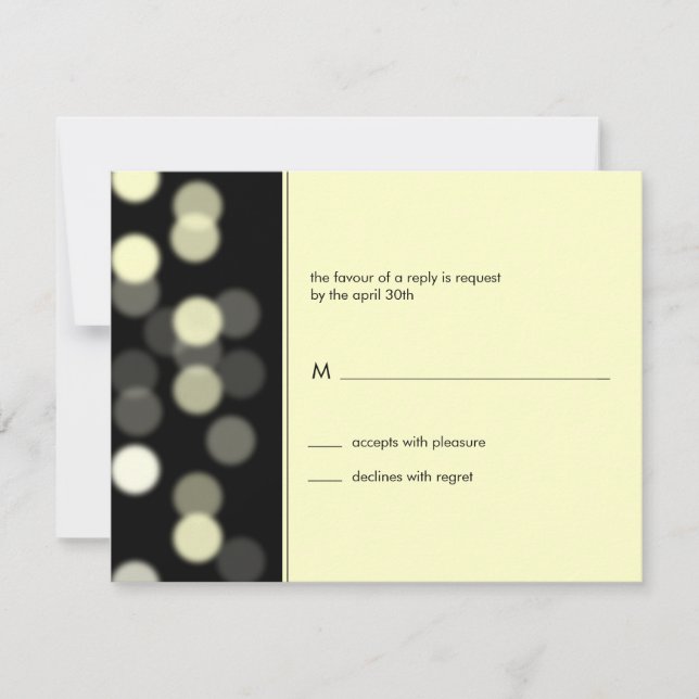 Spotlight-Bar/Bat Mitzvah-Antwortkarte RSVP Karte (Vorderseite)
