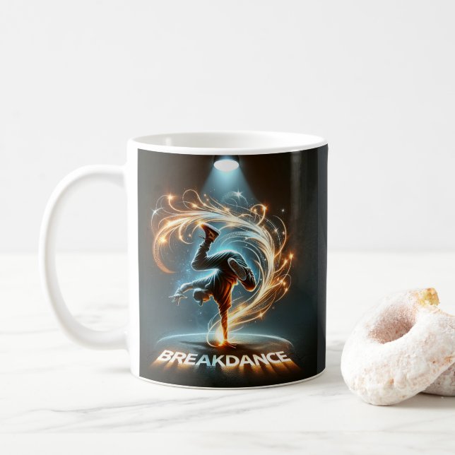 "Spotlight Groove" - ​ ​ im Rampenlicht tanzen! Kaffeetasse (Mit Donut)