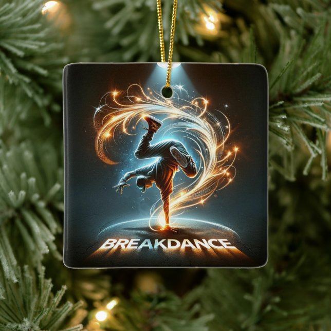 "Spotlight Groove" - ​ ​ im Rampenlicht tanzen! Keramikornament (Baum)