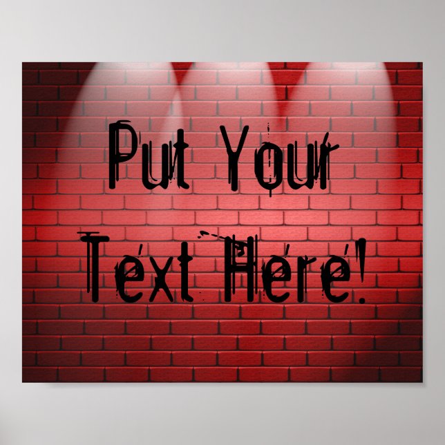 Spotlights auf Brillenwand-Plakatdruckzeichen Poster (Vorne)