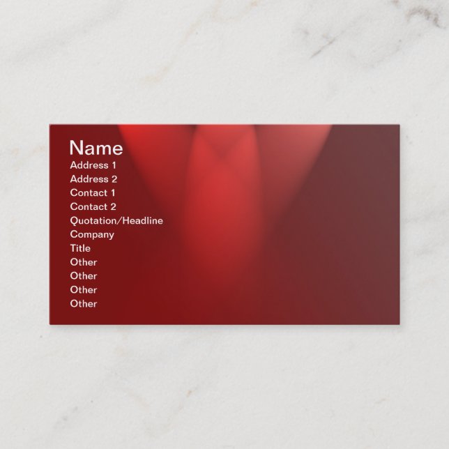 Spotlights-on-red-Vorhang529 SHINY RED GLOSSY SURF Visitenkarte (Vorderseite)
