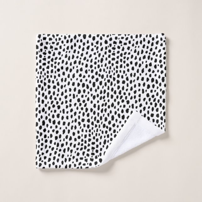 Spots dalmatiens (noir/blanc) (Gant de toilette)
