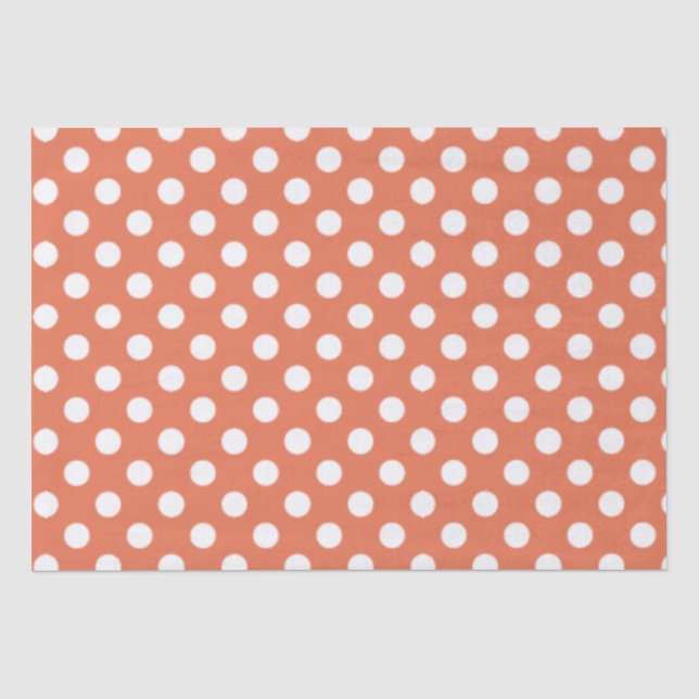 Spots Design Burnt Sienna Seidenpapier (Vorderseite)