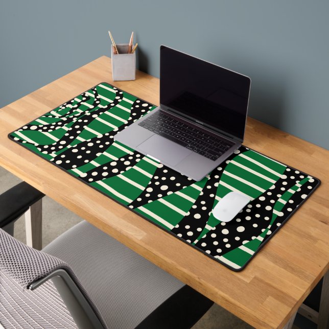 Spots et bandes 2 - Vert, Crème et Noir (Bureau 2)