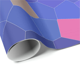 Spots in Blau und Türkis - Mosaik Geschenkpapier