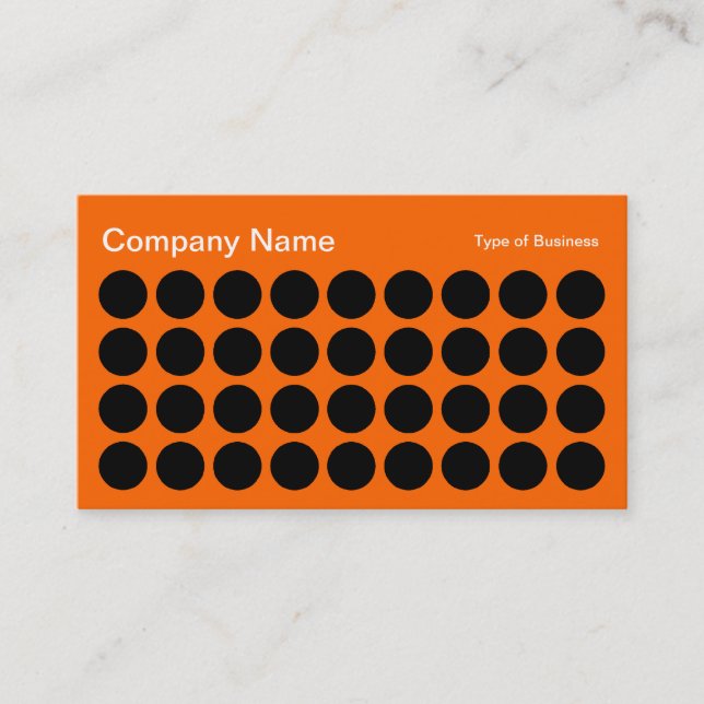 Spots - Schwarz und Orange Visitenkarte (Vorderseite)