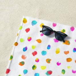 Spots und Punkte Polka Dot Aquarell Strand Stil Strandtuch