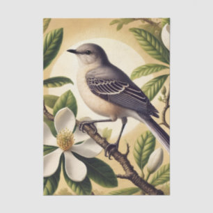 Spottdrossel, der Vogel des Bundesstaates Mississi Seidenpapier