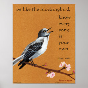 Spottdrossel "wissen, dass jedes Lied Ihr Selbst Poster