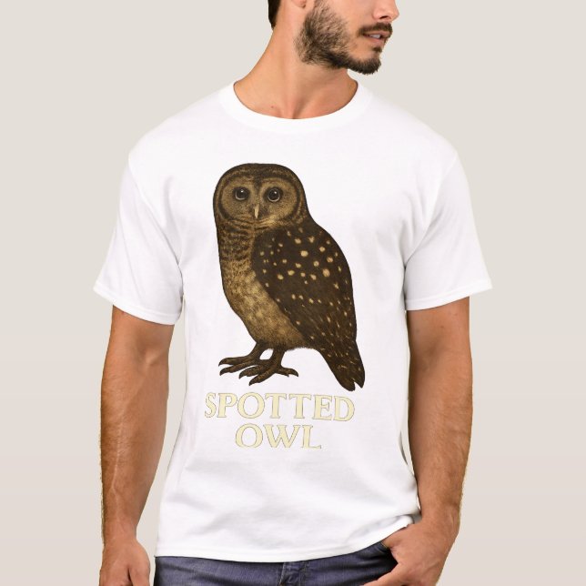 Spotted Owl T-Shirt: Endangered Bird Species Tee (Vorderseite)