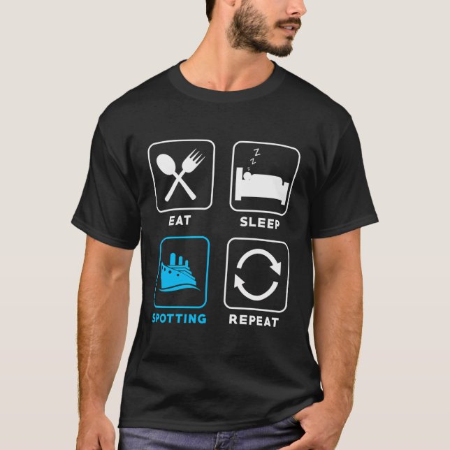 Spotterschiff Spotting Fressen Schlafschiff Spotti T-Shirt (Vorderseite)