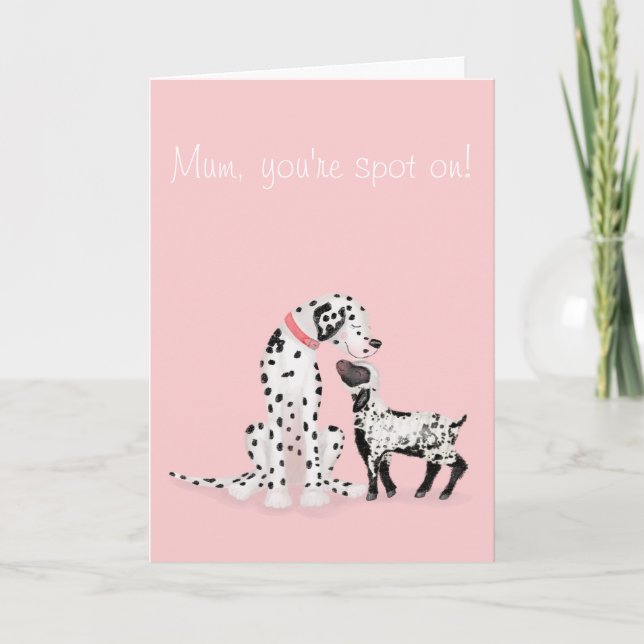 Spotty-Club & Lamm 'Mama, you re spot on' Karte (Vorderseite)