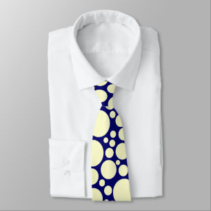 Spotty - Creme auf dunkelblau Krawatte
