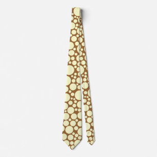 Spotty - Creme auf Kaffee Krawatte